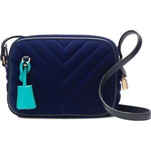 J.Crew Mini Velvet Signet H4031 Navy blue crossbody Cross Body Bag